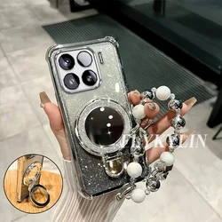 Butterfly Bead Bracelet with Mirror Design and Flash Protection Soft Shell for Magic 5 Lite (1)