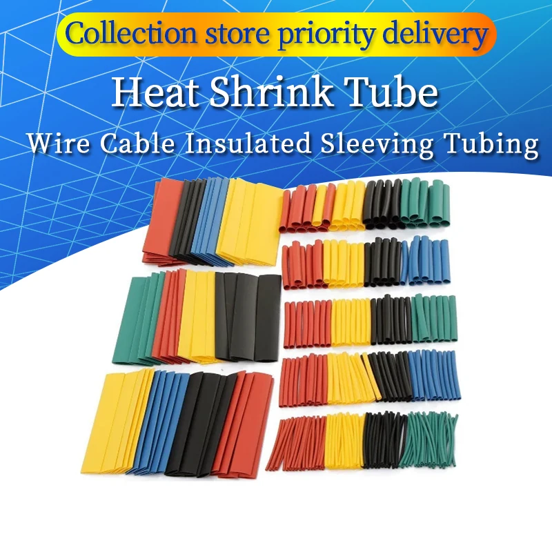 164pcs Polyolefin Heat Shrink Tube Set