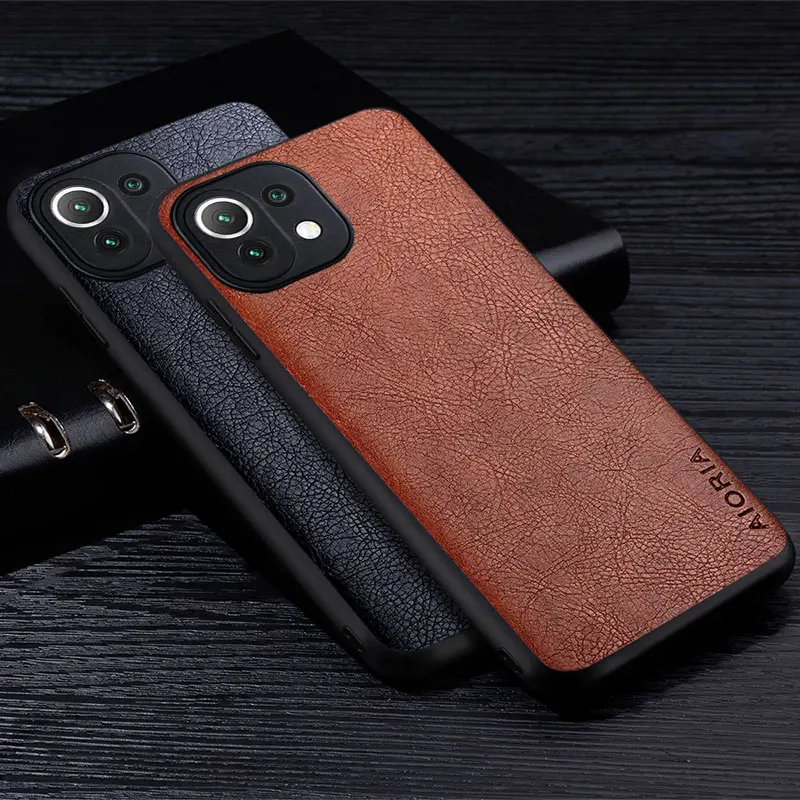 Elegant Leather Case with Retro Litchi Pattern