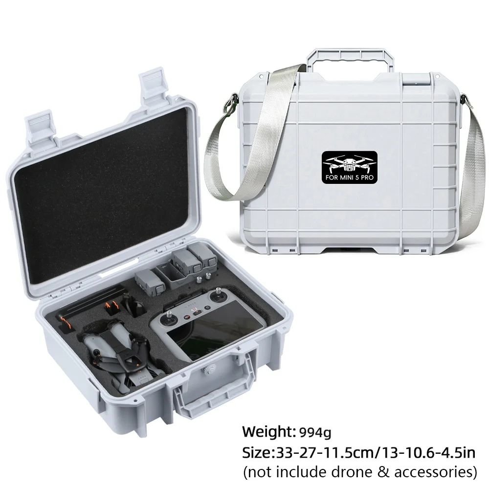 DJI Mini 5 Pro 보관 가방, 고강도 보관함, 어깨끈이 있는 방폭 상자에 적합합니다.