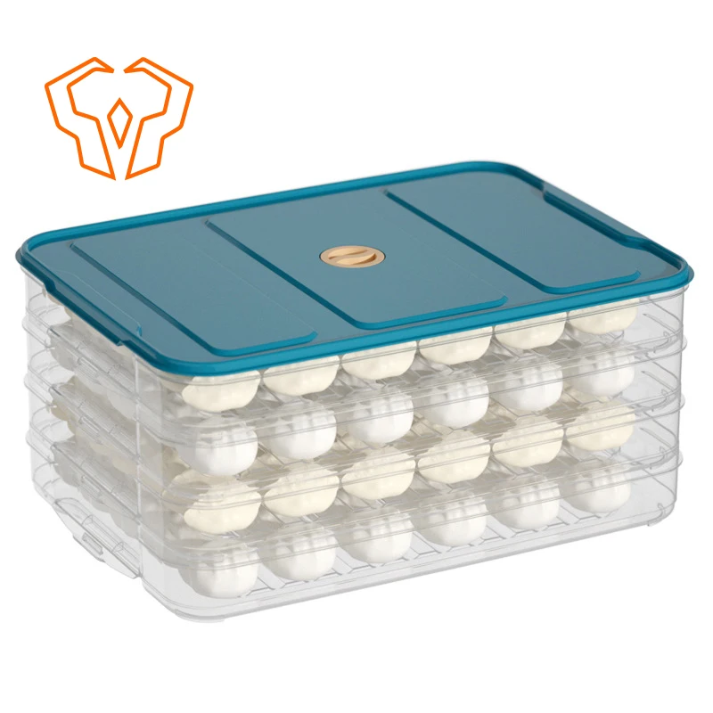 Multi Layered Dumpling Box Household Food Grade Frozen Egg Fresh Frozen Refrigerator Storage Kitchen Summer container 5