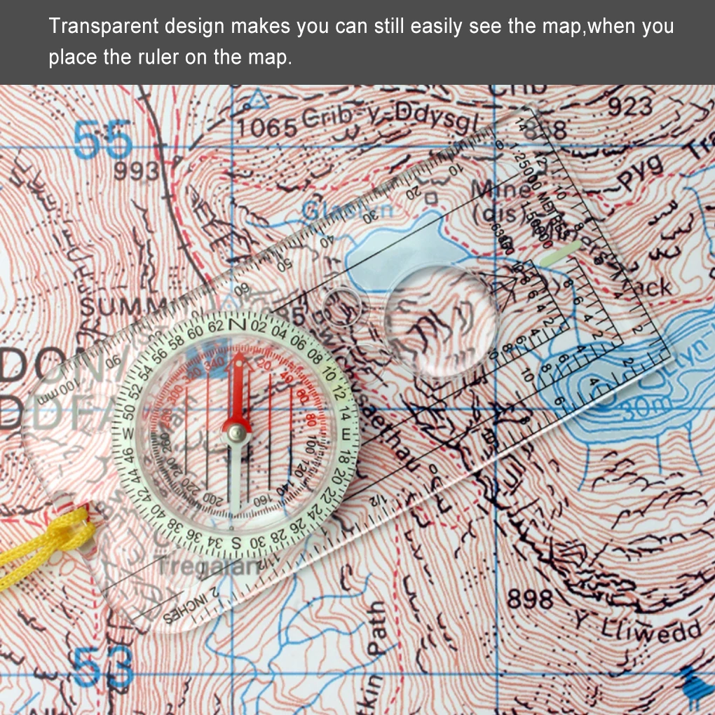 Compass Navigation Map Ruler Reading Scouting Scale Outdoor Orienteering Gear for Hunting Survival Travel Backpacking navigation compass