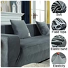Velvet Sofa Cover Elastic 1/2/3/4 Seater Sofa Covers  Protector For Living Room Velvet Plush L Shaped Corner Solid Couch Cover 3