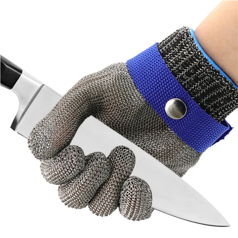 Stainless Steel Gloves Anti-cut Safety Cut Resistant Hand Protective Metal Meat Mesh Glove for Butcher Wire Knife Proof Stab