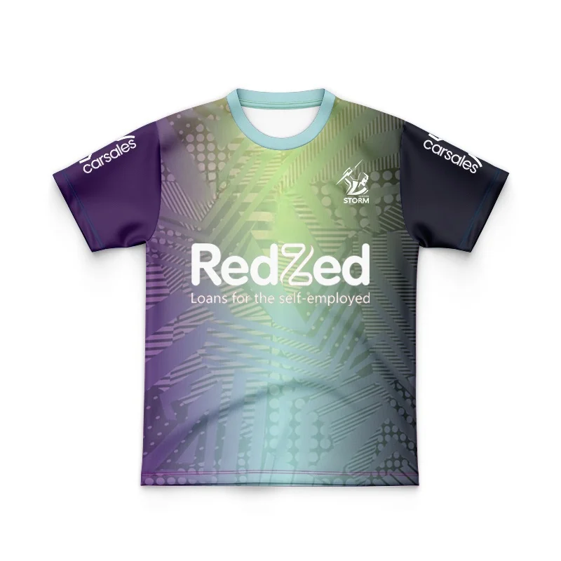 thumbnail image 1 of Camiseta de running para niños del Melbourne Storm 2024 del capitán O'Neill (nombre y número personalizados), 1 of 5