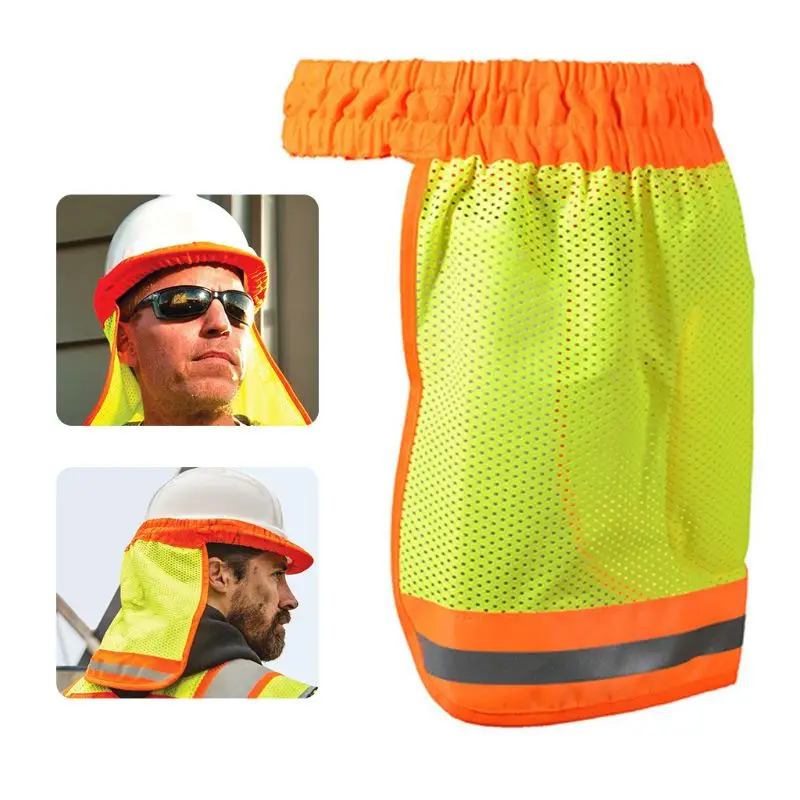 

Reflective Strip Hardhats Safety Helmet for Sun Shield Mesh Neck Cover Accessori