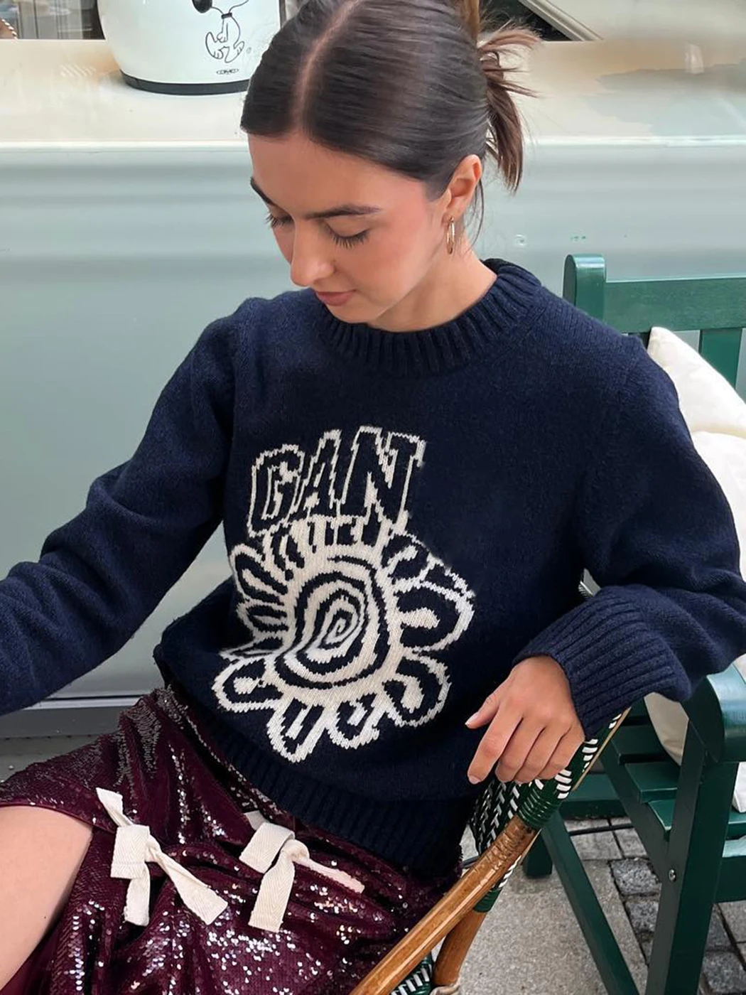 

Flower Jacquard Sweaters for Women Autumn Winter Clothes 2023 Wool Fashion Pullover Streetwear Korean Female Sweater Jumpers