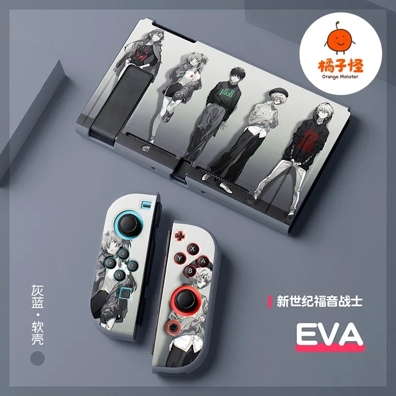 EVANGELION EVA 01 Rei TPU Soft Case Joycon Protective Shell Cover for Nintendo Switch NS OLED Console Crystal Cases Accessories