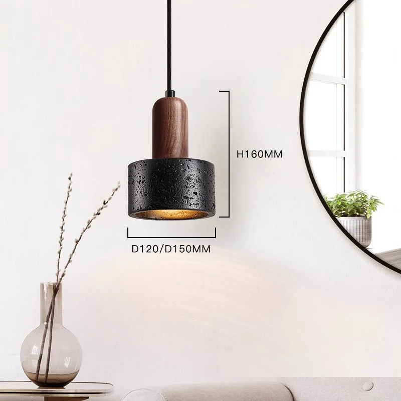 Black Travertine Luxury LED Pendant Lamp 5