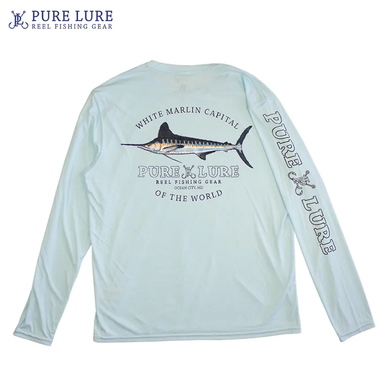 PURE LURE Fishing Shirts Summer Long Sleeve Fish Jersey Performance Upf 50  Top Sun Protection T Shirt Breathable Camisa De Pesca