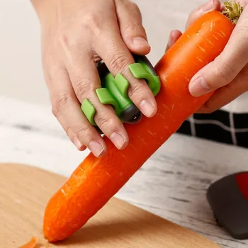 Vegetable Peeler Tool, Non-Slip Rubber Grip Stainless Steel Blade, Safe for Carrots Pumpkin, Christmas Halloween Gift 1