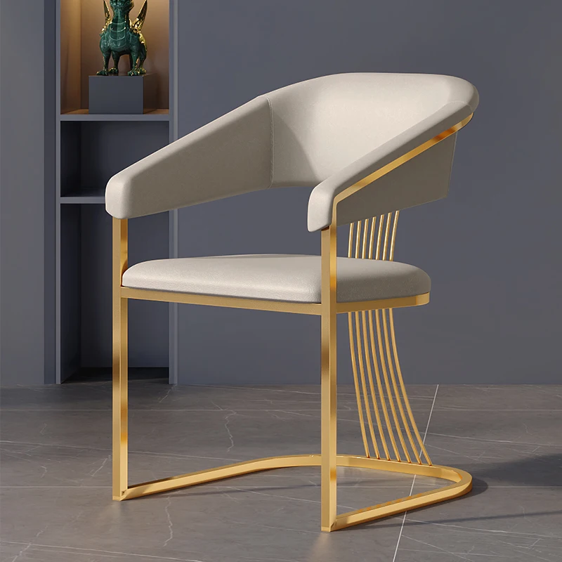 

Metal Gold Funky Dining Chairs Design Modern Ergonomic Bedroom Dining Chairs Luxury Nordic Chaises Longues Funky Furniture