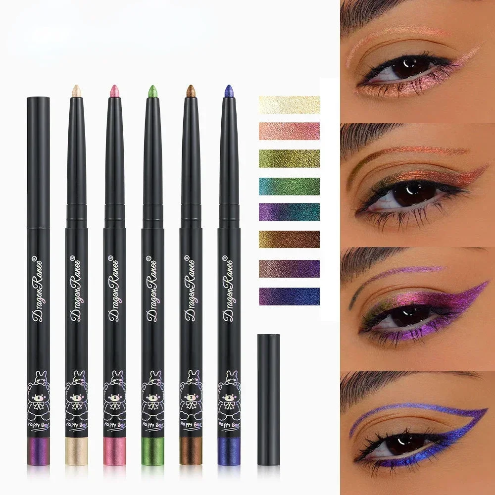 Waterproof Shiny Green Purple Eyeliner Pen Long Lasting Glitter Eye Shadow Lying Silkworm Pen Women Eyes Makeup Beauty Cosmetics liquid eyeliner makeup pen