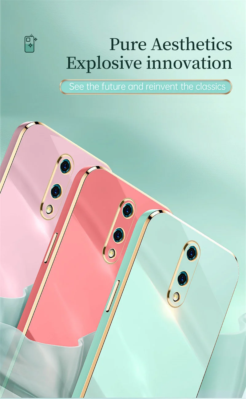 Sleek Shockproof Silicone TPU Phone Case - Soft Back Cover in Plating Design