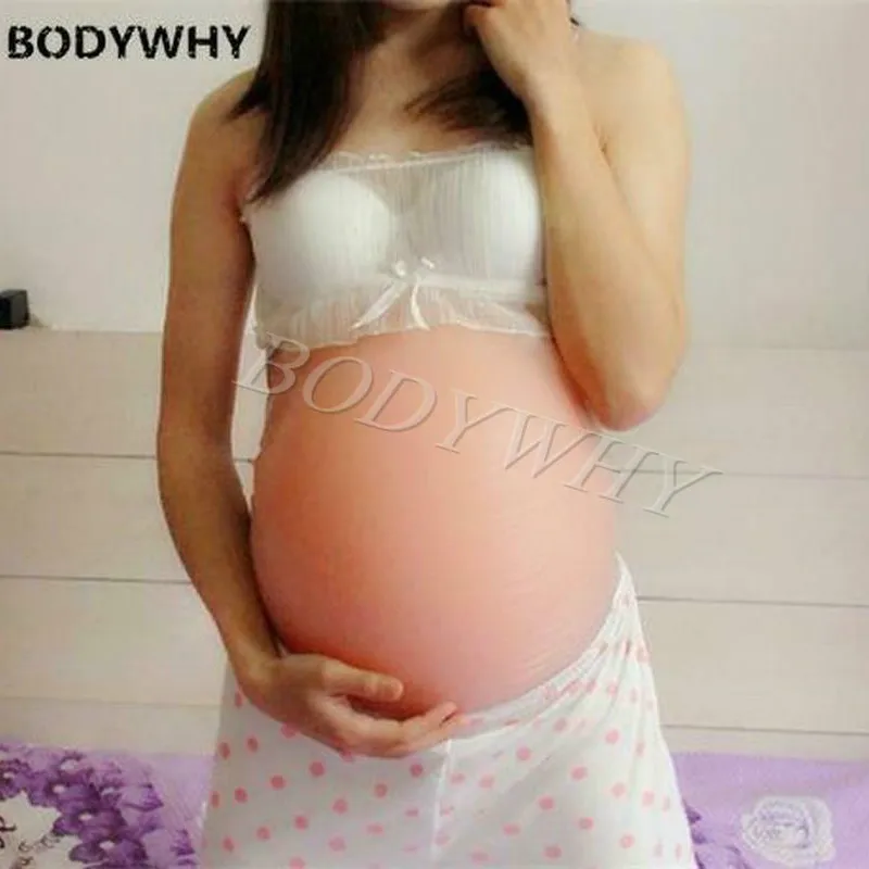 

New Silicone Fake Pregnancy Belly False Twins 8~10month 3000g Artificial Soft False Tummy Pregnant Baby Belly Bodycolor Jelly