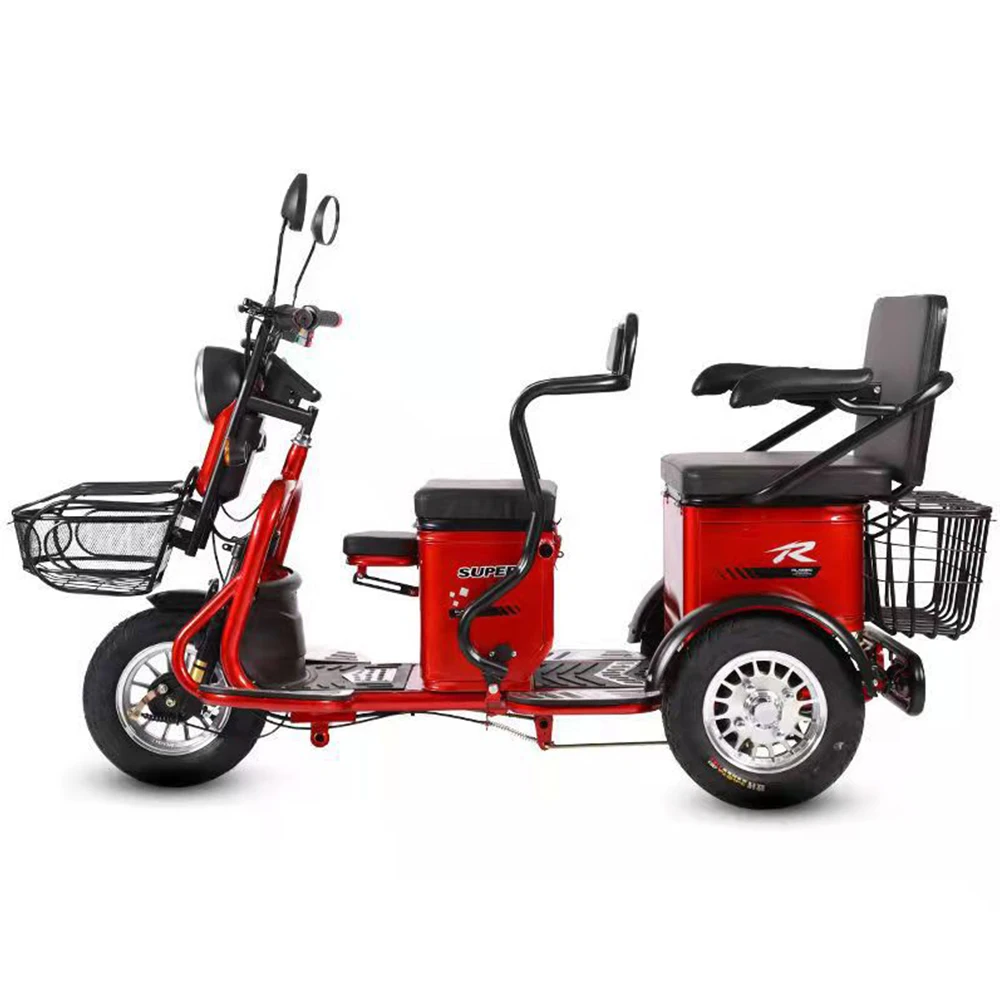 

600\800\1000w Electric Tricycle 48\60v Electromobile Large Capacity Storage Double Damping Battery Vehicle