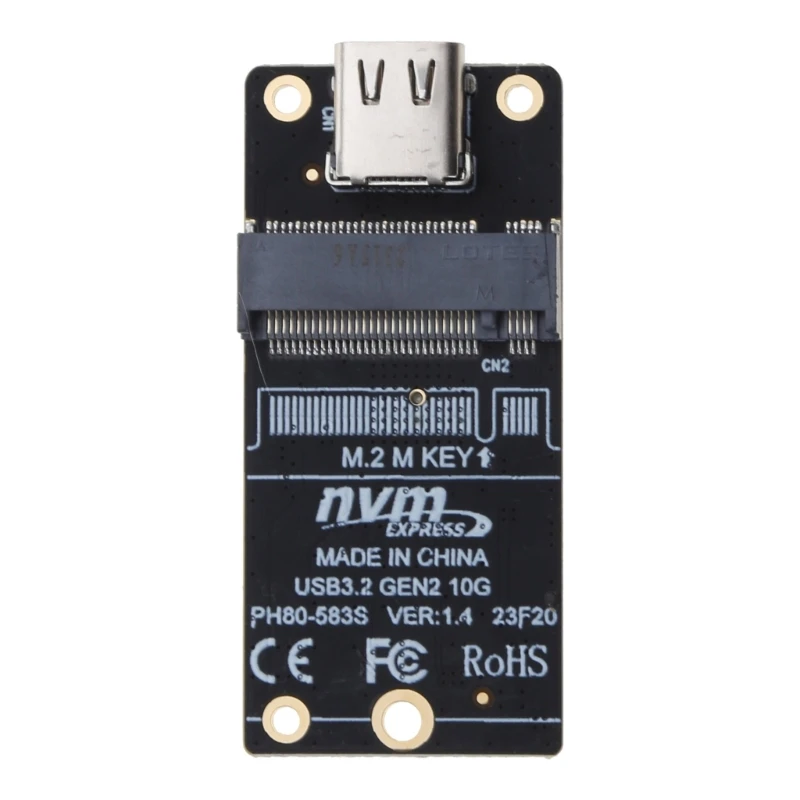 to USB 3.1 Type-C Converter NVME M-Key SSD Adapter Card 1000MB/-s Fast-Writing Reading Support SSD 2230