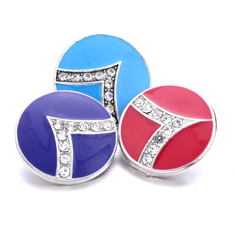 15PCS Snap Button Jewelry Rhinestone 18mm Snap Buttons Fit 18mm Leather Snap Bracelet