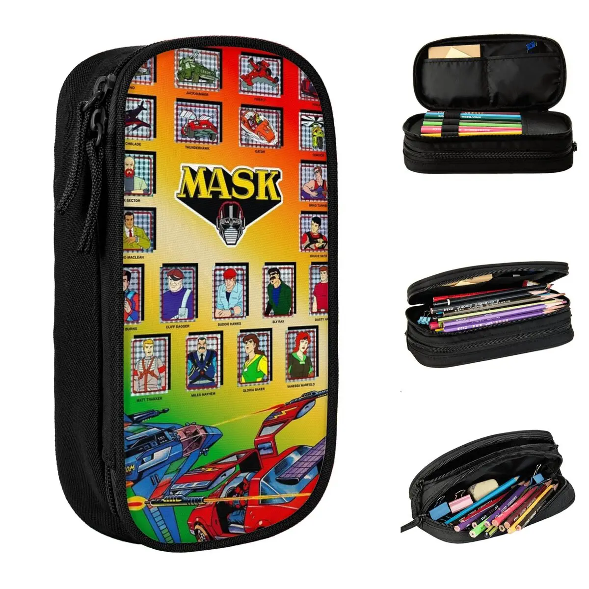 Panini Mobile Blindato Strike Kommand 80S Astucci Per Cartoni Animati M.A.S.K. Astucci Portapenne Per Studenti Borsa Scuola Studenti