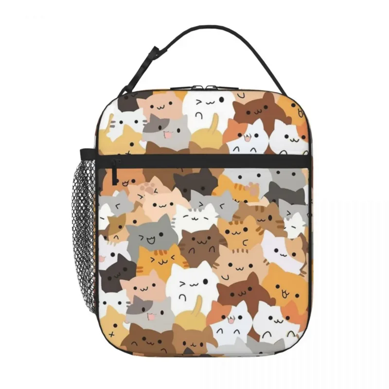 

Sweet Happy Cub Kittens Cats Insulated Lunch Bags Thermal Bag Reusable Large Tote Lunch Box Bento Pouch Beach Picnic