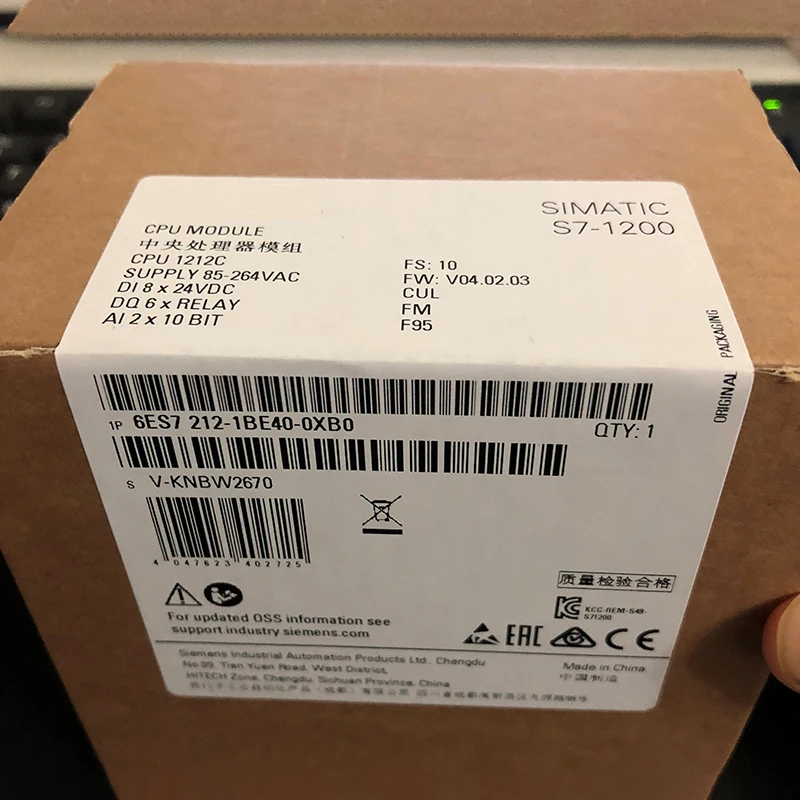 6ES7212 1BE40 0XB0 For Siemens S7 1200 Compact CPU Module