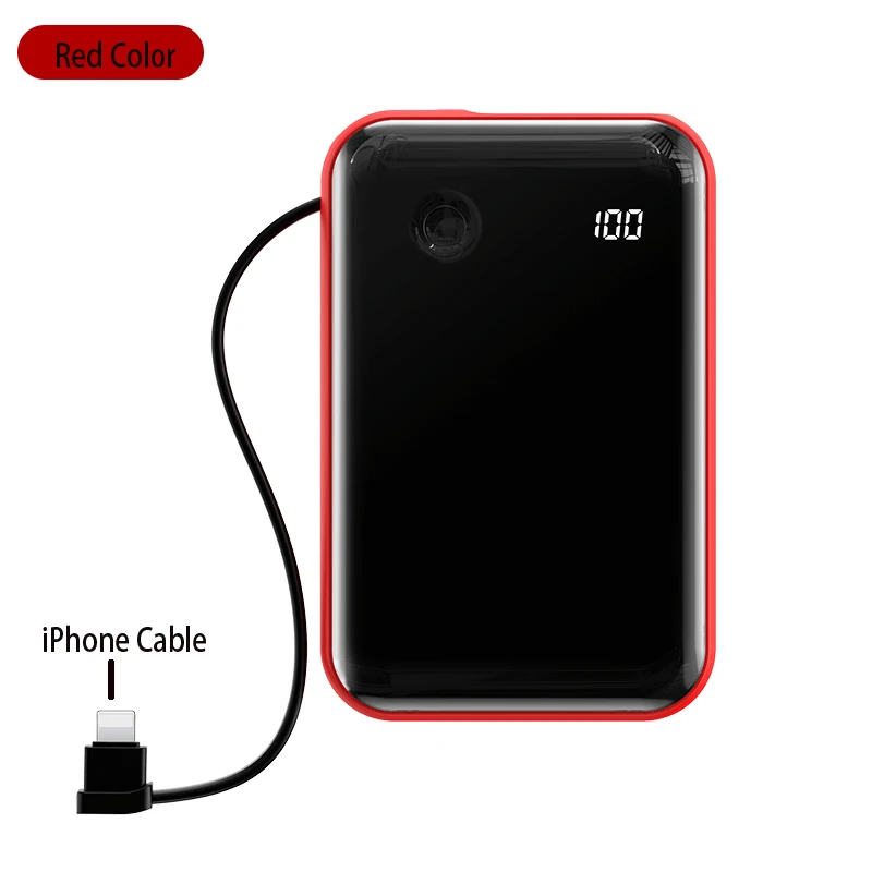 usb c power bank Baseus 10000mah Digital Display Power Bank With Cable Portable Charger Type C USB Charger Powerbank For Phone Huawei Xiaomi power bank best buy Power Bank