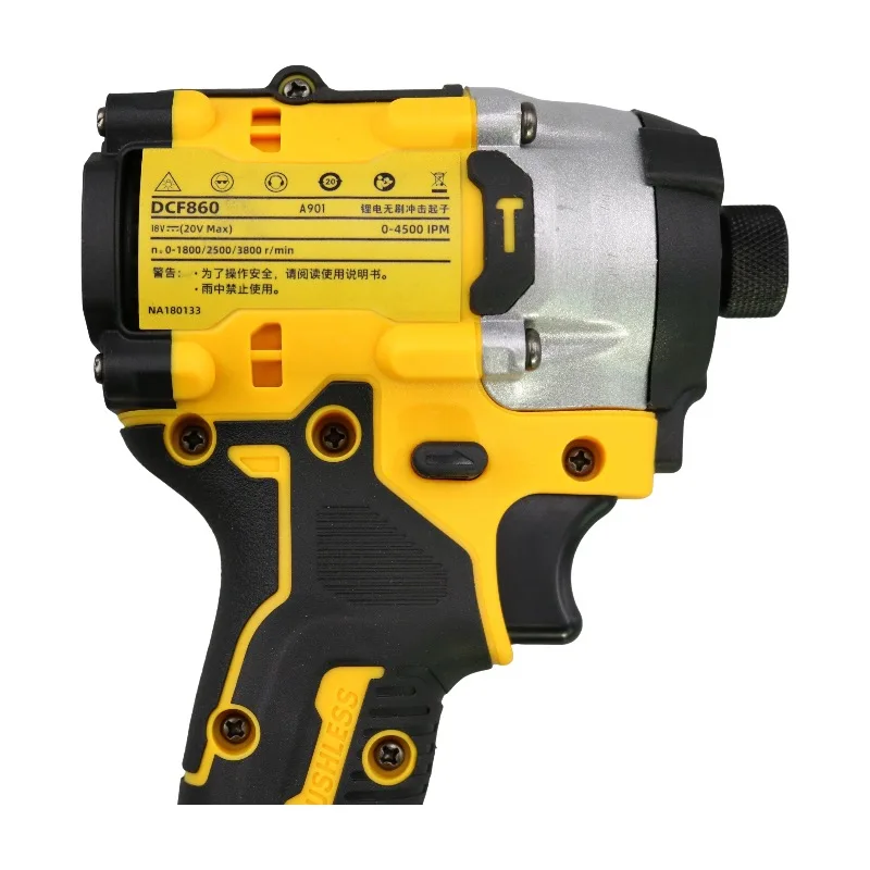DEWALT 브러시리스 모터 무선 충전식 스크루 드라이버, 임팩트 드릴, 리튬 전동 공구, DCF860, 20V, 282Nm