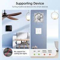 No Neutral Wire Tuya Smart WiFi RF433 Fan Ceiling Light Switch Timer Wall Glass Touch Switch Backlight Timing Control Voice - Image 2