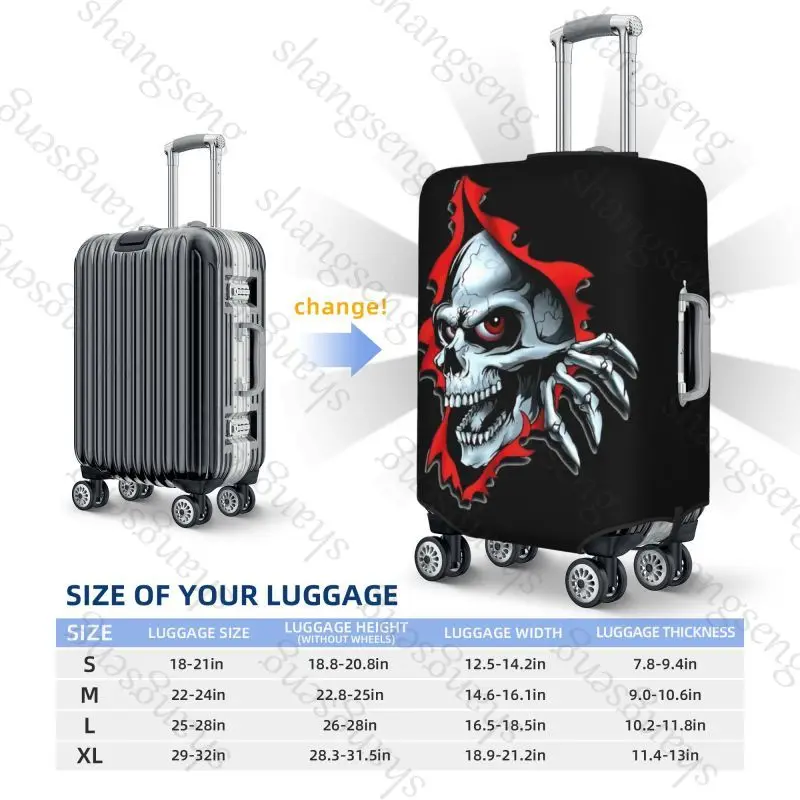 Horror Characters Skull Thicken Luggage Cover Elasticity Trolley dust cover Suitcase Protection Suitcase Case Accessories