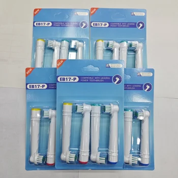Wholesale 4/16/20/80pcs Set/lot Electric Toothbrush Head For Oral B Sensitive Replacement Brush Heads D25 D30 D32 D18 4739 3709