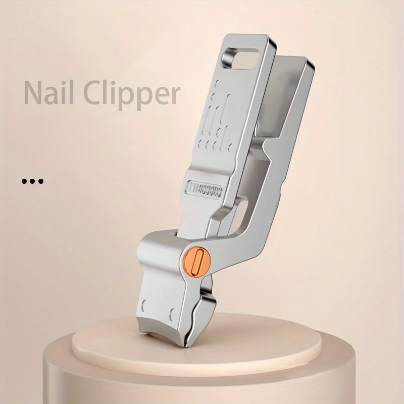 Stainless Steel Manicure Cutter Crocodile-shaped Wide Jaw Nail Clippers Anti-splash Thick Hard Toe Nails Scissors Pedicure Tools