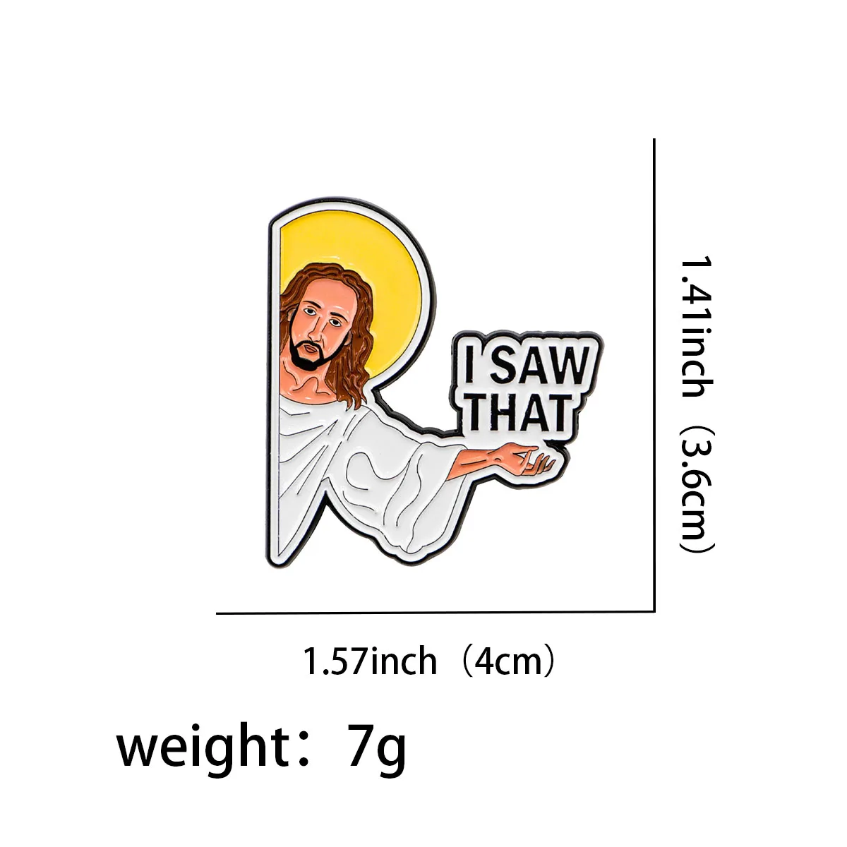 Inspirational 'Jesus Loves You' Enamel Pin - Faith-Driven Custom Brooch for Clothing & Accessories
