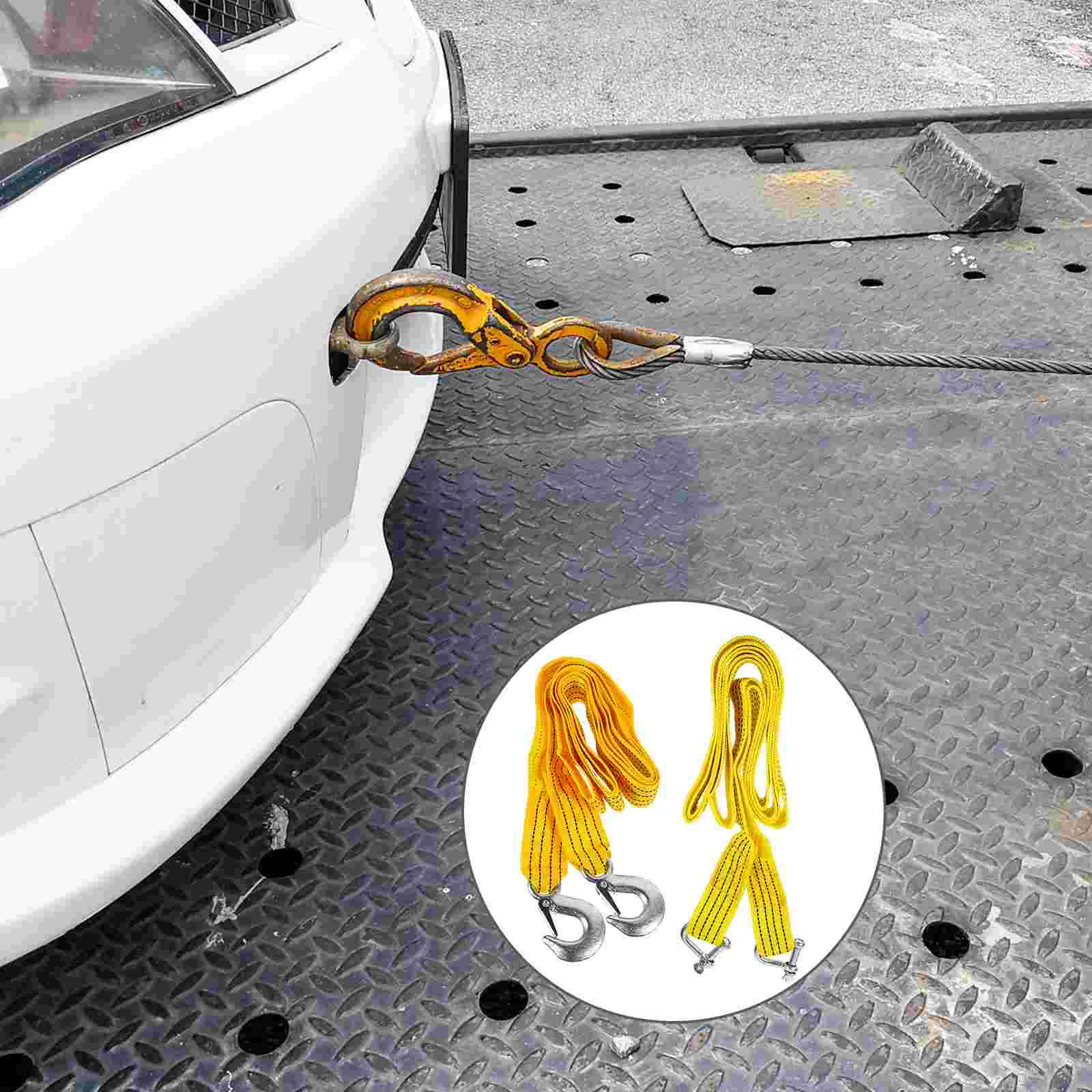 

2pcs Durable Nylon Tow Rope Multifunctional Fluorescent Emergency Rope