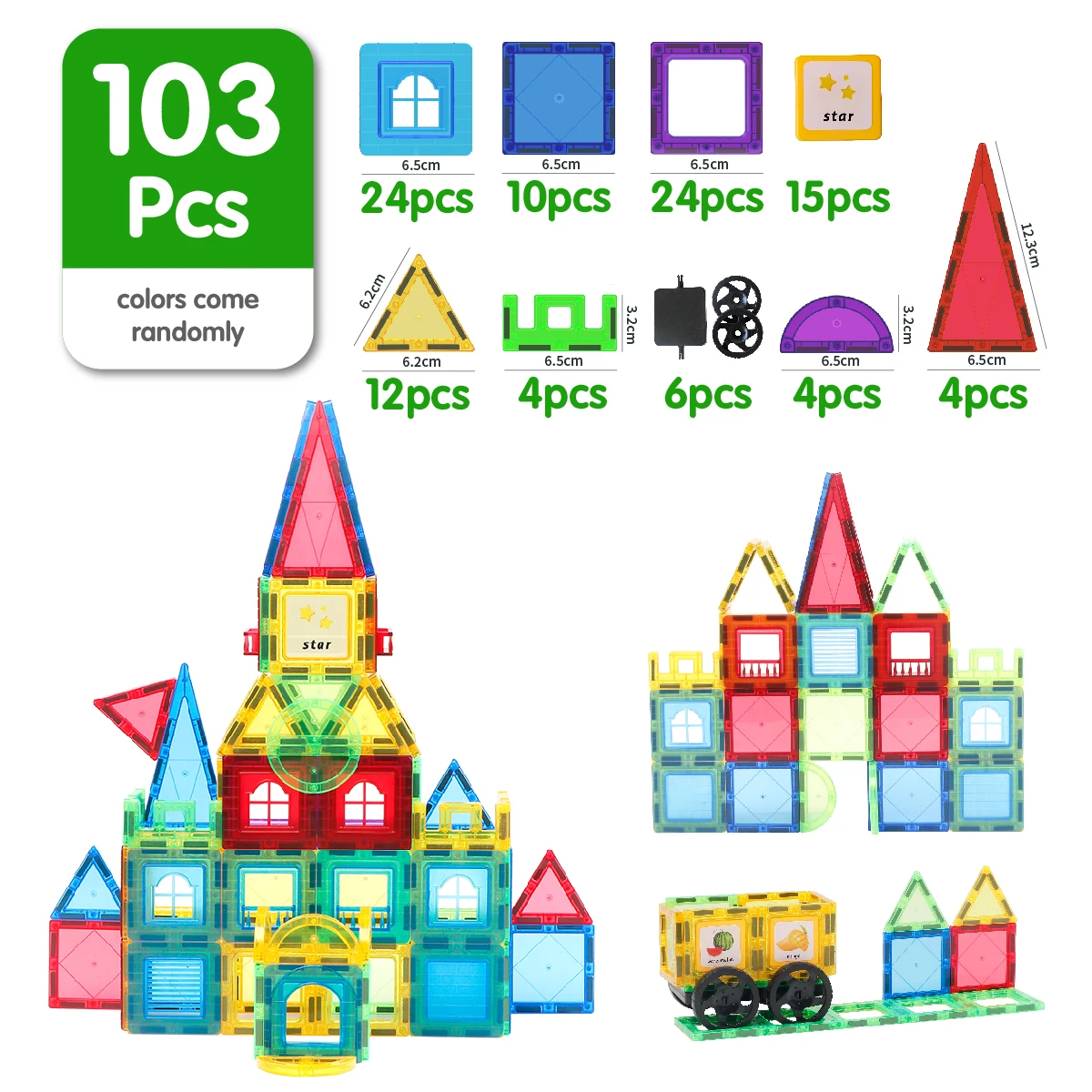 Magplayer Magnetic Tiles Building Blocks Children Magnet Construction Set Montessori Educational Games Toys For Kids
