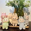 17cm Labubu The Monsters Heartbeat Macaron Enamel Face Cute Backpack Pendant Decoration Plush Doll Clothes Keychain Gifts 3