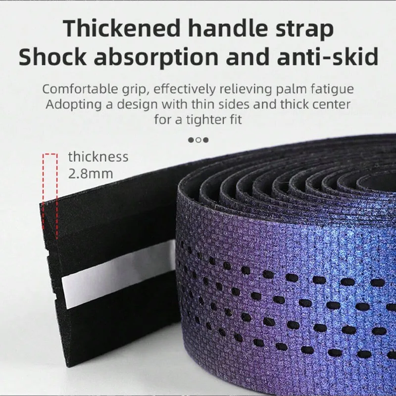 Gradient Road Bike Bend Handle Strap Bicycle Handlebar Tape Breathable Anti Slip Waterproof EVA Shock Absorber Bike Tape