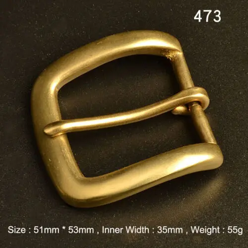Premium Solid Brass Pin Buckle for Leather Craft and Belt Replacement