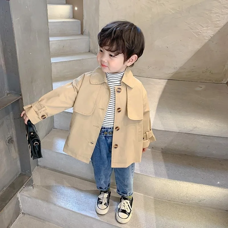 Fashion Baby Girl Boy Trench Cotton Infant Toddler Kid Windbreak Jacket Autumn Spring Dust Coat baby jacket baby coat children jacket