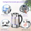 1.8L Portable Electric Kettle Teapot 1800W Glass Stainless Steel Water Boiler Fast Heating Tea Pot Home Appliance 220V 전기포트 주전자 4