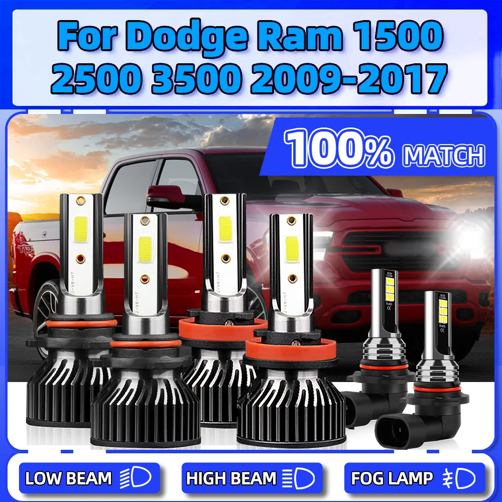 

Canbus LED Headlight 12V Car Fog Lights 360W Auto Lamps For Dodge Ram 1500 2500 3500 2009-2011 2012 2013 2014 2015 2016 2017