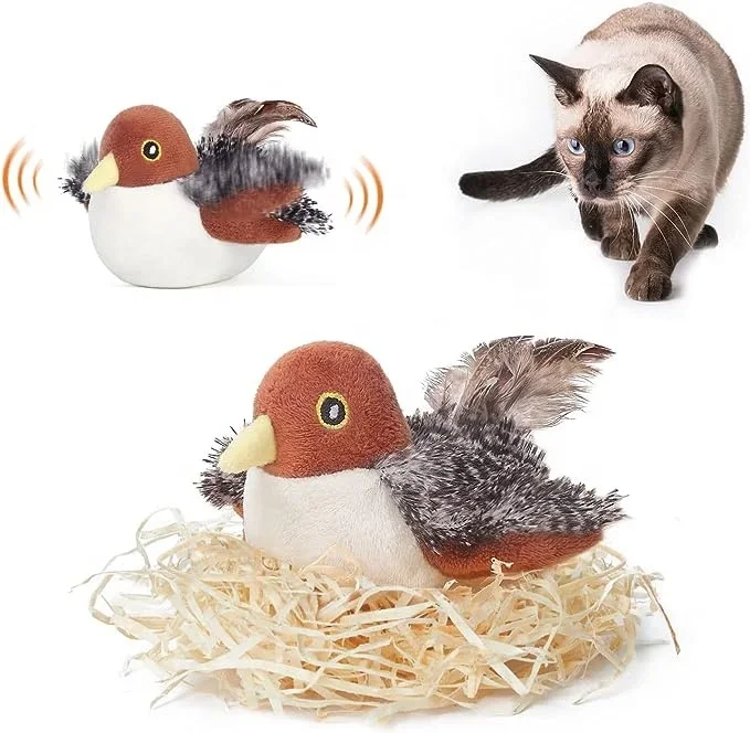 Bird Interactive Cat Multi Head Auto Cat Teaser Funny