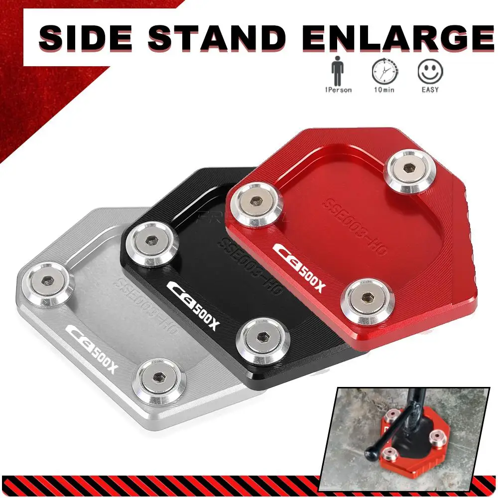 

FOR HONDA CB500X CB 500X 2018-2023 Foot Side Stand Pad Plate Kickstand Enlarger Support Extension CB500 X 2019 2020 2021 2022