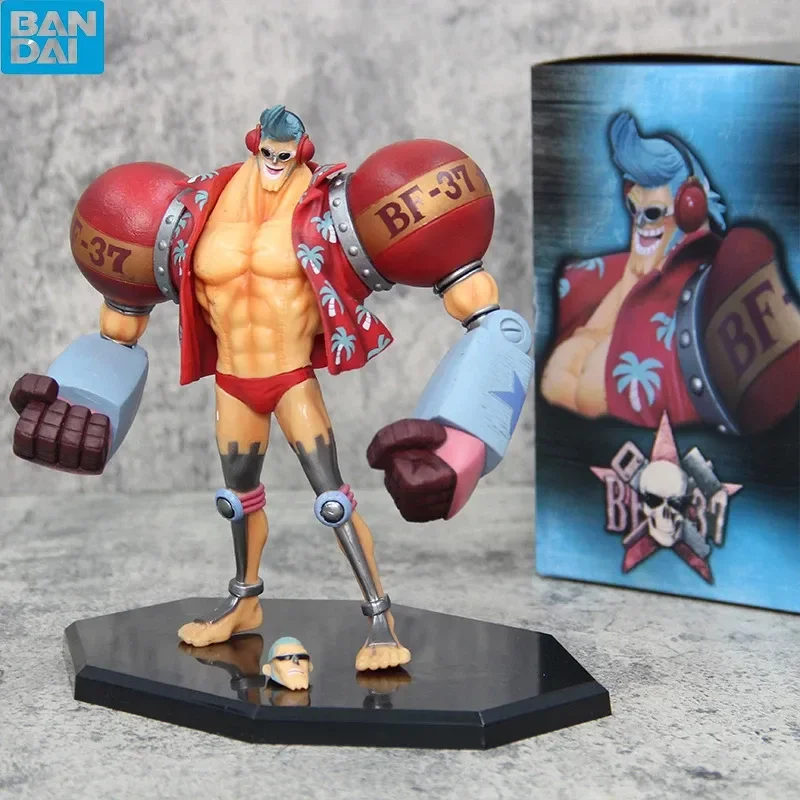 

One Piece Frankie Model Hand-made Reconstruction Man Straw Hat Pirates Francci Double-headed Carved Animation Ornaments