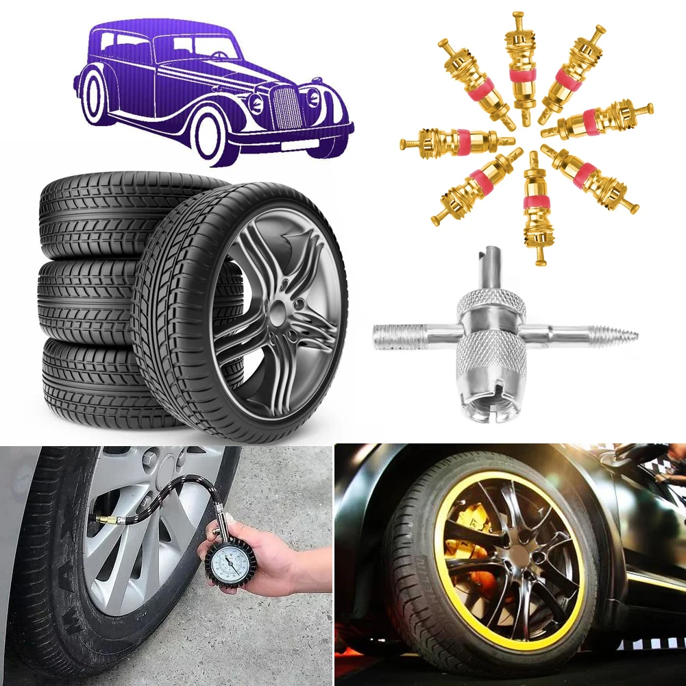 

4 шт., металлические сердечники клапана автомобильной шины с 4 в 1