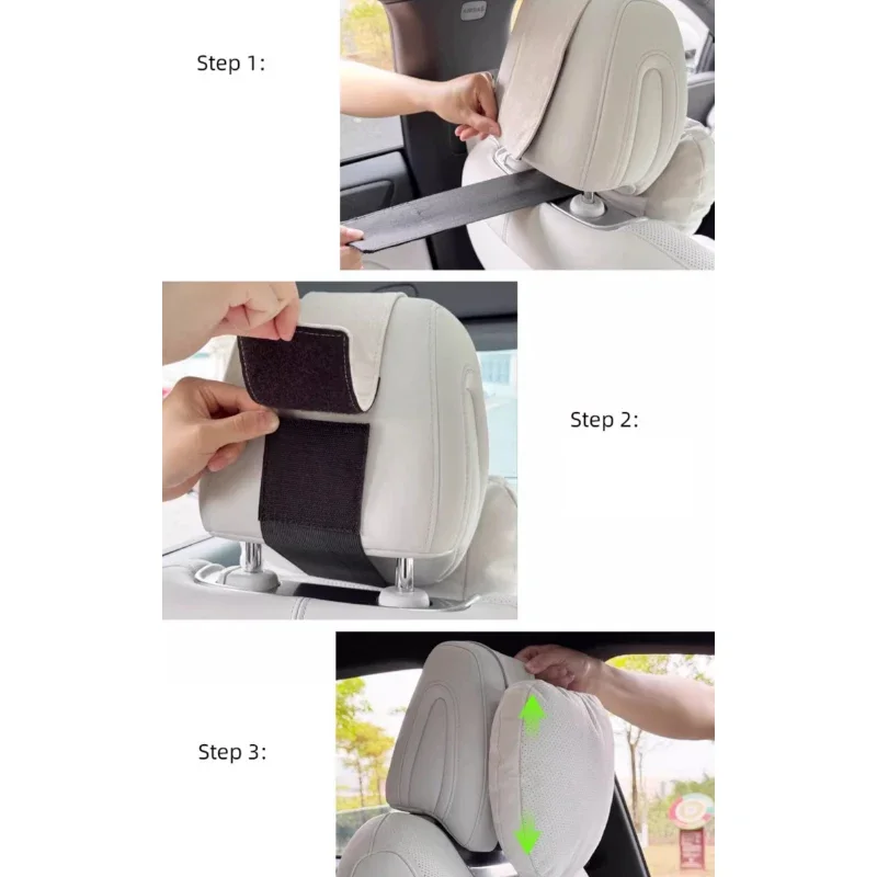For XPENG G6/G9/X9/P7 + Car Seat Cushion Set-Ergonomic Headrest Neck Pillow Lumbar Support Memory Foam Car Interior Accessories