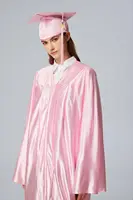 Unisex Adult Shiny Graduation cap and gown Tassel 2024 2025 Year Charm Package School Skirt  School Uniform 2