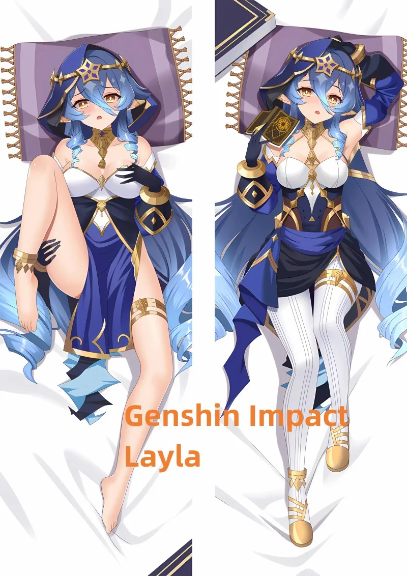 

Dakimakura Anime Pillow Case Genshin Impact Layla Double-sided Print Of Life-size Body Pillowcase Gifts Can be Customized
