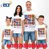 Cute Disney Cruise Line Mickey and Friends Print T-shirt Dad and mom kids Cotton Short Sleeve Family Matching Outfits Casual Top 1