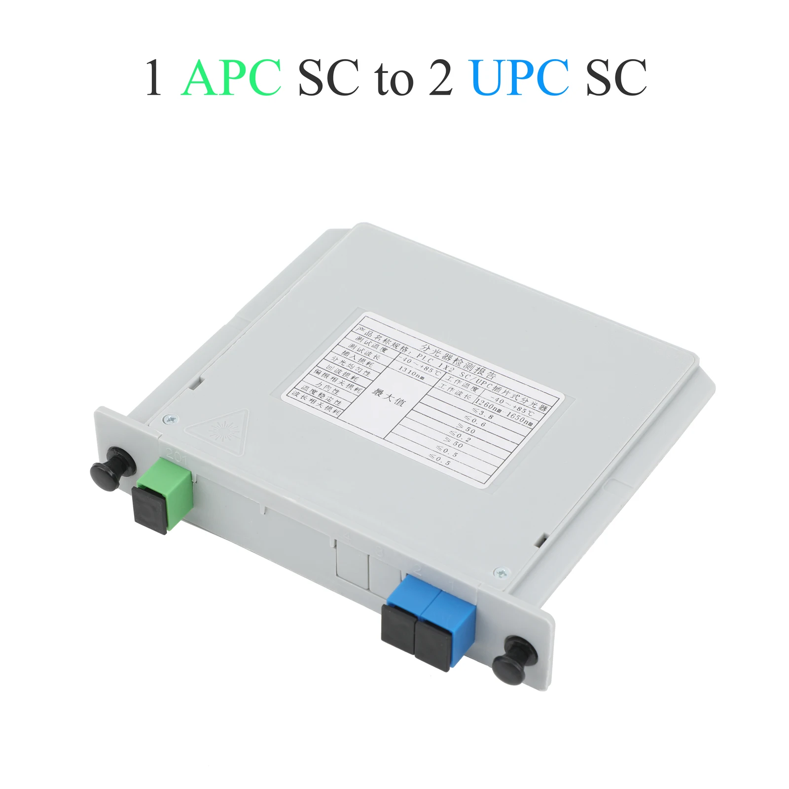 APC/SC auf UPC/SC Plug-in-Glasfaser-Splitterbox 1 bis 2/4 für die Glasfaserkommunikation