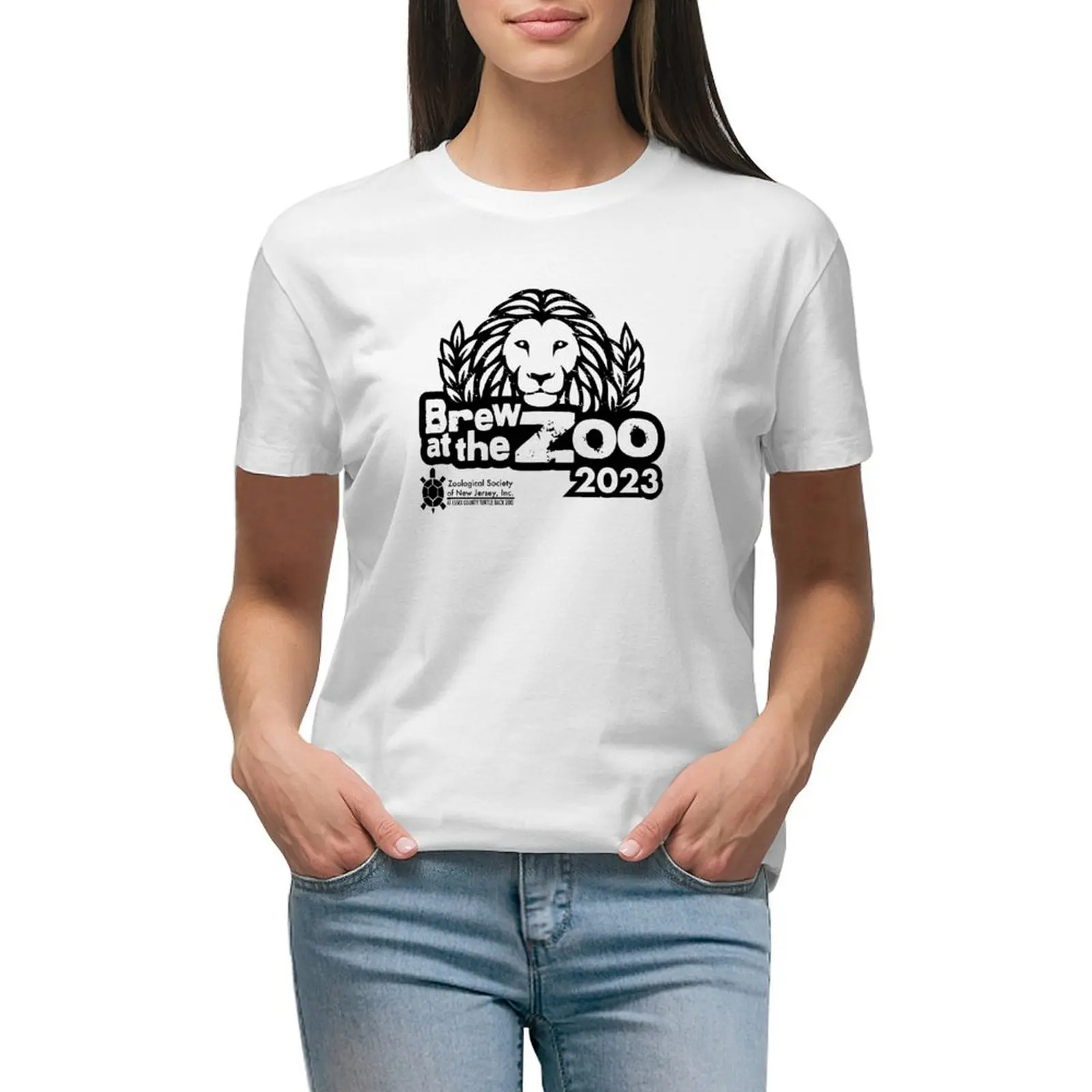 

Brew At The Zoo 2023 - Black Logo T-shirt Aesthetic clothing tops funny t shirts for Women